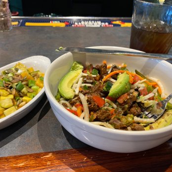 Eldorado Cafe - Taco Bowl with carne guisada; Las Calabasas on the side. - Mexican Near Me - Austin, Texas Eldorado Cafe - Taco Bowl with carne guisada; Las Calabasas on the side. - Mexican Near Me - Austin, Texas