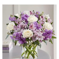 Carousel of Flowers - Lavender Lovely standard size per website.