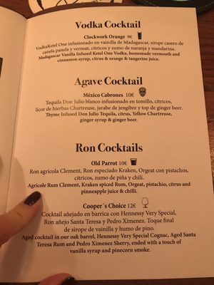 Menu photo 4 Dux Barcelona, B