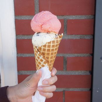 Kind Ice Cream - Double scoop ($7.50); frosé sorbet and cookies & sour cream - Ice Cream & Frozen Yogurt Near Me - Edmonton, Alberta