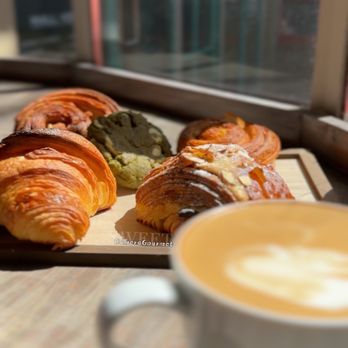 The Bench Bakehouse - a cup of coffee and croissants - Bakeries Near Me - Vancouver, British Columbia The Bench Bakehouse - a cup of coffee and croissants - Bakeries Near Me - Vancouver, British Columbia