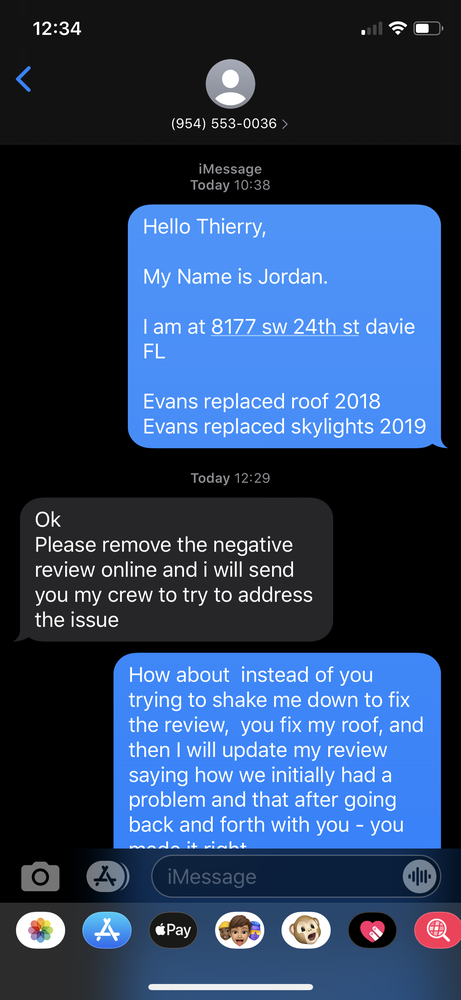 Slide of Evans Roofing