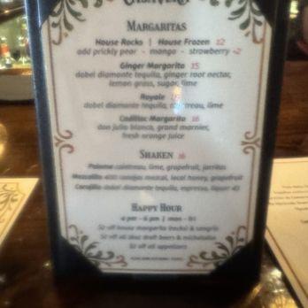 Casa Vera - Drink menu - Mexican Near Me - Tucson, Arizona