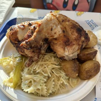 Dizzy Bird - 1/2 Chicken Plate with potatoes and pasta. - Chicken Shop Near Me - Irvine, California Dizzy Bird - 1/2 Chicken Plate with potatoes and pasta. - Chicken Shop Near Me - Irvine, California