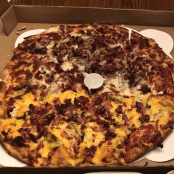 Jockamo Upper Crust Pizza - Half slaughterhouse five the other half is cheese Louise - Pizza Near Me - Greenwood, Indiana