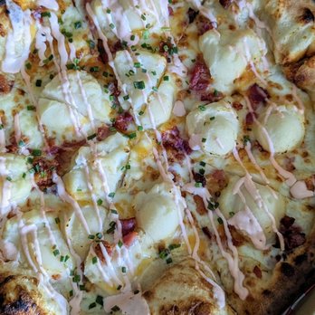 The Exchange Pizza Depot - Loaded Mashed Potato Pizza (special) | Instagram: @telephonesmoothie - Pizza Near Me - Matthews, North Carolina