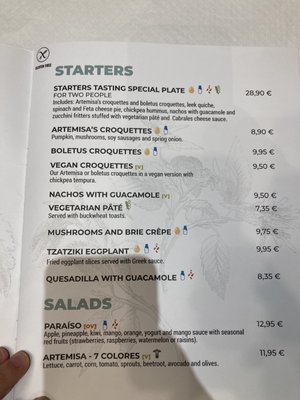 Menu photo 3 Artemisa Madrid, M