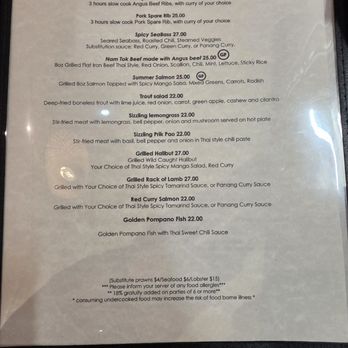 Basilic Essentially Thai - Menu page 3 - Thai Near Me - Seattle, Washington
