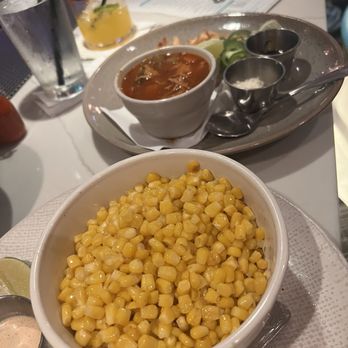 Playa Mesa - Elote and chicken tortilla soup - Mexican Near Me - Costa Mesa, California Playa Mesa - Elote and chicken tortilla soup - Mexican Near Me - Costa Mesa, California