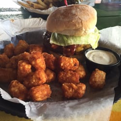 Graffiti Junktion - The Lone Star with tots. Beef - BBQ - Cheddar - Bacon