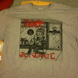 Screenprint Northwest - Vintage java junkie tee shirt we did !!!