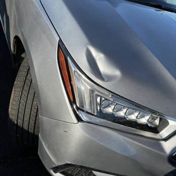 Lightning autobody - Before: hood damaged and bumper scuffed. - Body Shops Near Me Lightning autobody - Before: hood damaged and bumper scuffed. - Body Shops Near Me