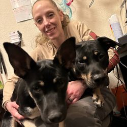 Call to Duty - Owner Jessica with some of her furry friends