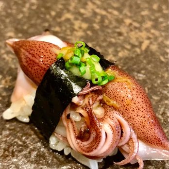 KUSAKABE - Hotaru Ika nigiri at the end of peak season. Good briney fishy taste and melty soft. - Sushi Bars Near Me - San Francisco, California KUSAKABE - Hotaru Ika nigiri at the end of peak season. Good briney fishy taste and melty soft. - Sushi Bars Near Me - San Francisco, California