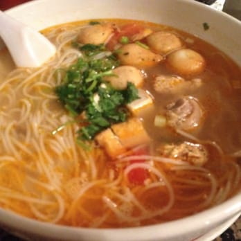 Hanoi Kitchen - C2 Bun Rieu Cha Ca Chan Gio. Rice vermicelli noodle soup with tomatoes, sliced tofu, fish roe balls, and pork shank. Delish! - Vietnamese Near Me - Portland, Oregon Hanoi Kitchen - C2 Bun Rieu Cha Ca Chan Gio. Rice vermicelli noodle soup with tomatoes, sliced tofu, fish roe balls, and pork shank. Delish! - Vietnamese Near Me - Portland, Oregon