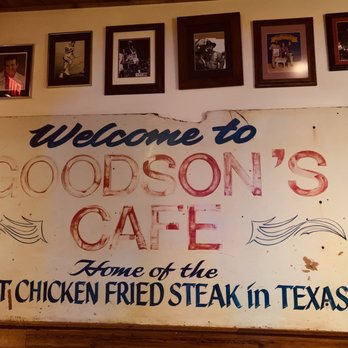 Goodson's Café - Old sign by the entrance - American Near Me - Tomball, Texas