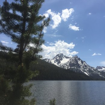 Stanley Lake Campground - View from camp sight #14 - Campgrounds Near Me - Stanley, Idaho