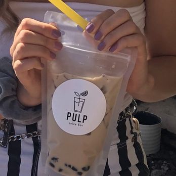 Pulp Juice Bar - 20 oz. Honey Milk Tea - Juice Bars & Smoothies Near Me - Orange, California Pulp Juice Bar - 20 oz. Honey Milk Tea - Juice Bars & Smoothies Near Me - Orange, California