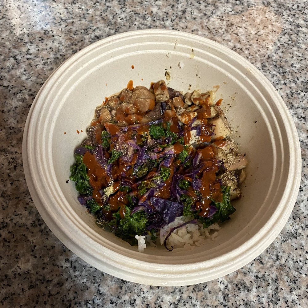 Kitava - Chicken Bowl with Rice, Beans & Kale (added hot sauce). NOT EVEN HALF FULL - TOTAL RIP OFF!! - Gluten-Free Near Me - San Francisco, California Kitava - Chicken Bowl with Rice, Beans & Kale (added hot sauce). NOT EVEN HALF FULL - TOTAL RIP OFF!! - Gluten-Free Near Me - San Francisco, California