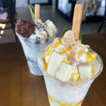 Tilly Kitchen - Black Sesame Bingsoo & Mango Bingsoo - Korean Near Me - Chantilly, Virginia