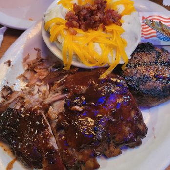 Texas Roadhouse - Steak n ribs combo w/loaded mash - American Near Me - Corona, California Texas Roadhouse - Steak n ribs combo w/loaded mash - American Near Me - Corona, California