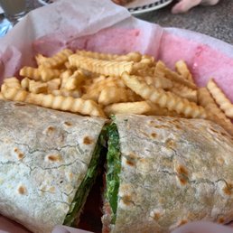 Chicken wrap with fries Chicken wrap with fries