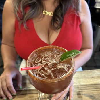 Dame Mas Urban Cantina - Michelada with a snack in the background - Mexican Near Me - Whittier, California