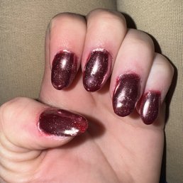 Red all on my fingers. No cuticle, the dip is cover not only my finger nail but also my skin. Red all on my fingers. No cuticle, the dip is cover not only my finger nail but also my skin.