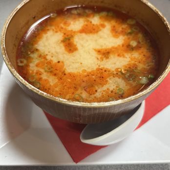 Komodo Loco - Spicy miso soup - a twist on the original and I like it - Sushi Bars Near Me - Denton, Texas Komodo Loco - Spicy miso soup - a twist on the original and I like it - Sushi Bars Near Me - Denton, Texas
