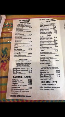 Menu photo 8 El Tezcal Mexican Restaurant Chicago, IL