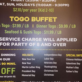 Four Season Buffet - To go! - Buffets Near Me - San Jacinto, California