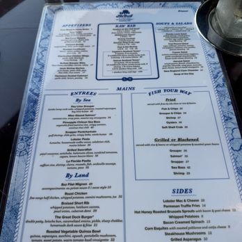 The Dock at Crayton Cove - Menu - Seafood Near Me - Naples, Florida