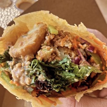 Green Tomato Grill - Thai Wrap with fried cauliflower. - New American Near Me - Brea, California