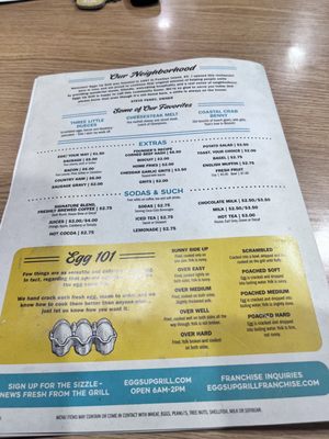 Menu photo 6 Eggs Up Grill Irmo, SC
