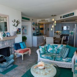 Serenity By the Sea - Living Room/Kitchen with ocean views.