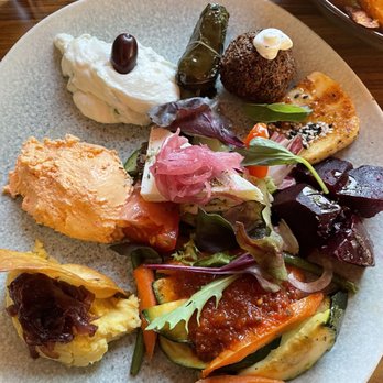 Kouzina - Vegetarian combo platter - Greek Near Me - Stockholm, Alberta Kouzina - Vegetarian combo platter - Greek Near Me - Stockholm, Alberta