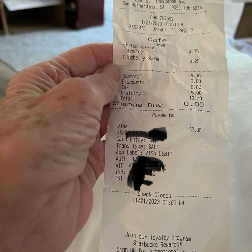 Starbucks - dry tasteless scone with mystery hard bits - Coffee & Tea Near Me - San Bernardino, California Starbucks - dry tasteless scone with mystery hard bits - Coffee & Tea Near Me - San Bernardino, California