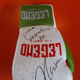 The legend Julio Cesar Chavez signed glove for my son