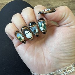 Halloween nails, acrylic