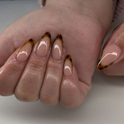 In The Aspen Woods Salon & Spa - Tortoise shell nails by Alyvette. Nail salon in Nampa. Book your appointment online @ www.Vagaro.com/InTheAspenWoodsSalonandSpa