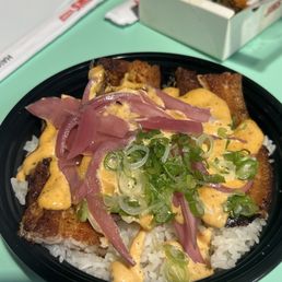Pork belly bowl $15 (tax included)