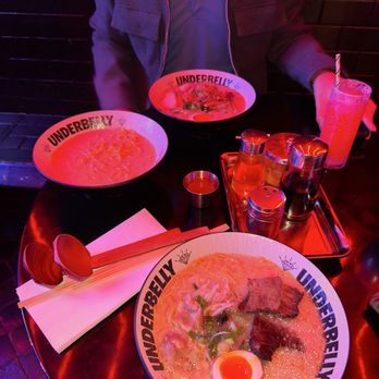 Underbelly - Ramen with ox tail dumplings. Extra ramen on the side - Bars Near Me - San Diego, California Underbelly - Ramen with ox tail dumplings. Extra ramen on the side - Bars Near Me - San Diego, California