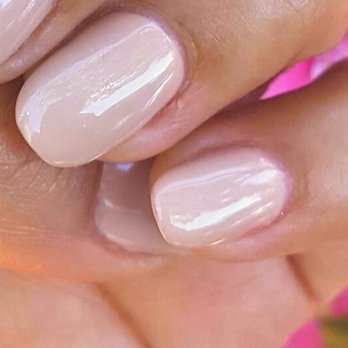 Diva Nails & Spa - "Natural" length, color by Michelle P. Close-up in natural, outdoor light.  Perfect gel acrylics  DND 487 - Nail Salons Near Me - San Jose, California
