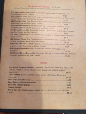 Menu photo 7 Dos Marias Paris, TX