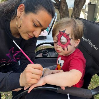 TopStars Face painting - Both my sons wanted the same spider-man design, of course! (This one isn't finished yet.) Sandra was so gentle and patient. - Face Painting Near Me TopStars Face painting - Both my sons wanted the same spider-man design, of course! (This one isn't finished yet.) Sandra was so gentle and patient. - Face Painting Near Me