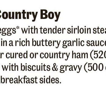 Cracker Barrel - The menu item clearly says SERVED with biscuits and gravy - Breakfast & Brunch Near Me - Annapolis, Maryland
