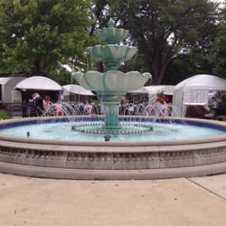Burlington Park - Fountain in the center of the park.