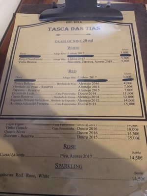 Menu photo 1 Tasca das Tias Angra do Heroísmo, 20 Menu photo 1 Tasca das Tias Angra do Heroísmo, 20