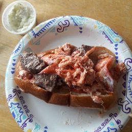 Surf and Turf roll. So awesome. Surf and Turf roll. So awesome.