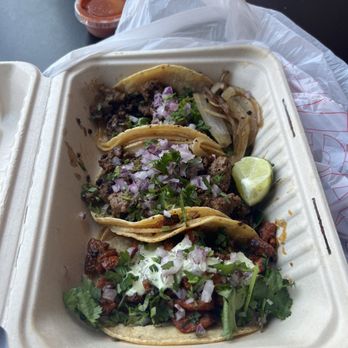 University Taqueria - 2 carne asada + 1 Al pastor - Tacos Near Me - Berkeley, California
